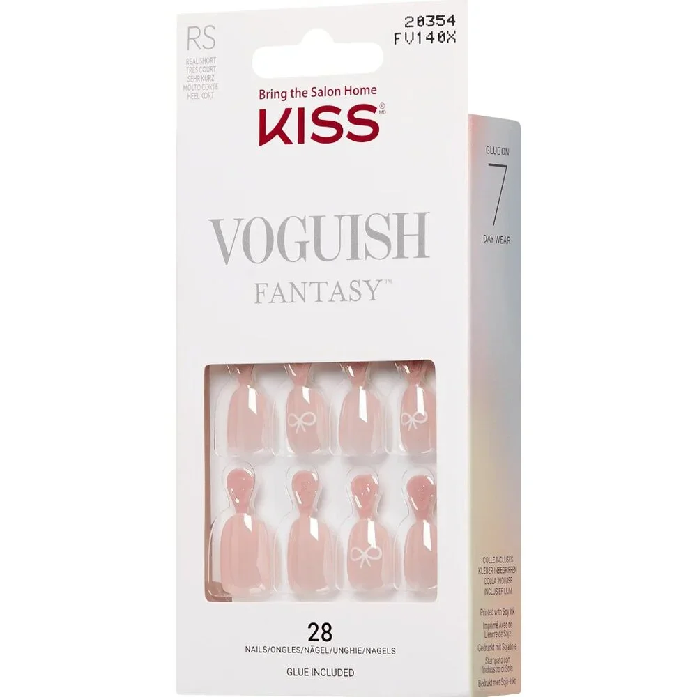 KISS Voguish Fantasy Nails Real Short Length & Toenails Pedicure Kit Set
